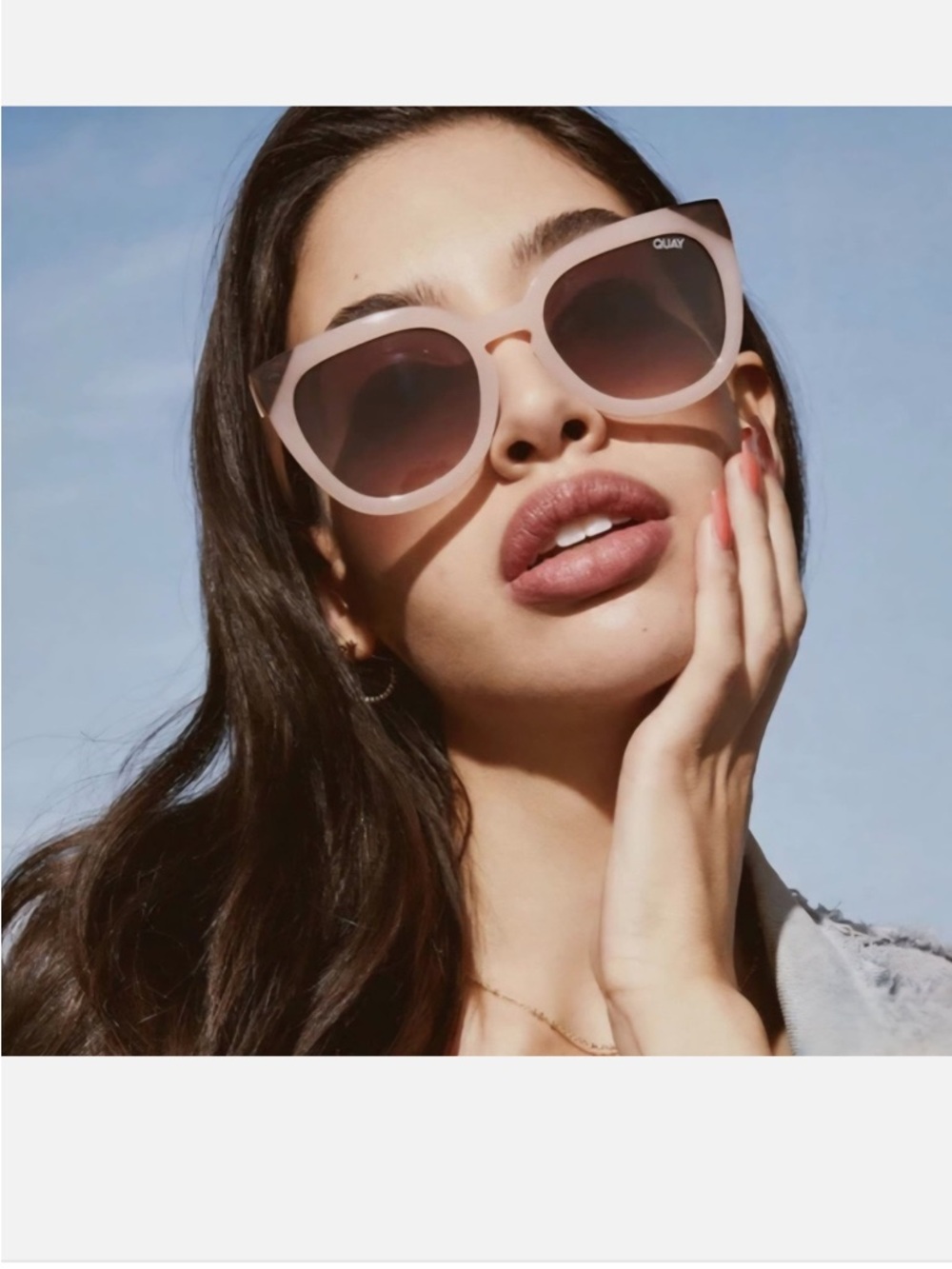 QUAY Noosa Sunglasses Pink Brown Tortoise Frame Brown Gradient Lenses